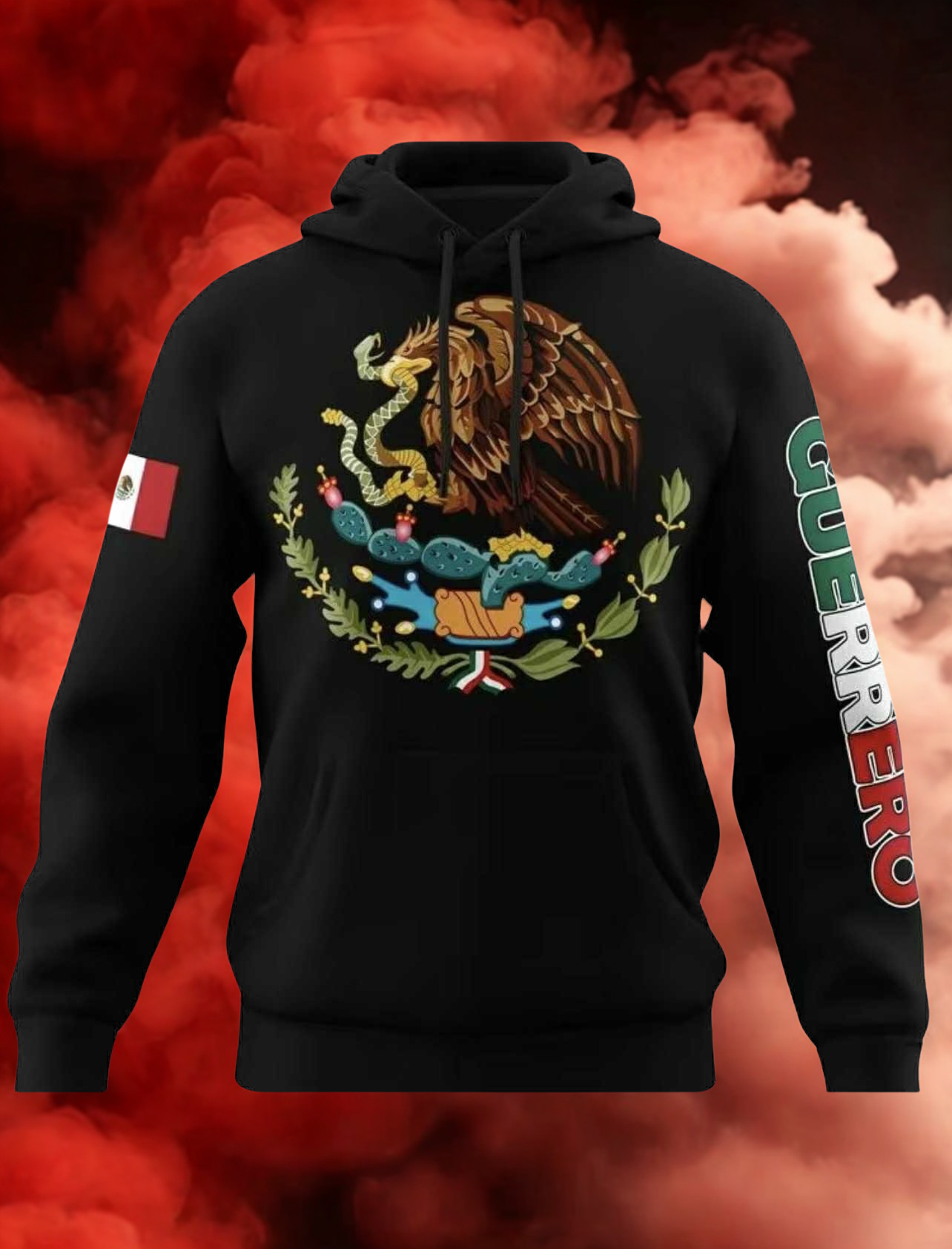 Mexico Hoodie – Emblem of Mexico + City (Guerrero, Oaxaca, etc.)