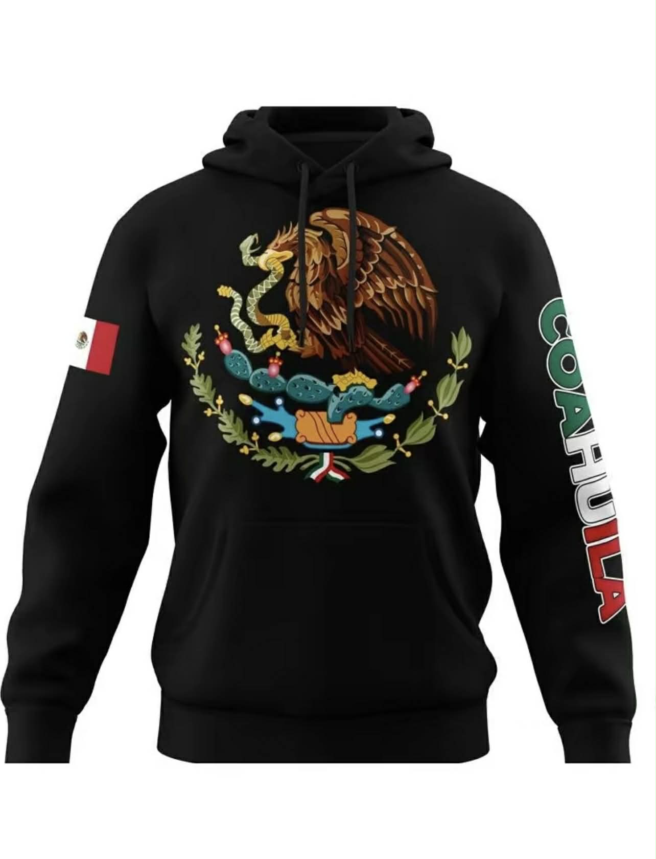 Mexico Hoodie – Emblem of Mexico + City (Guerrero, Oaxaca, etc.)