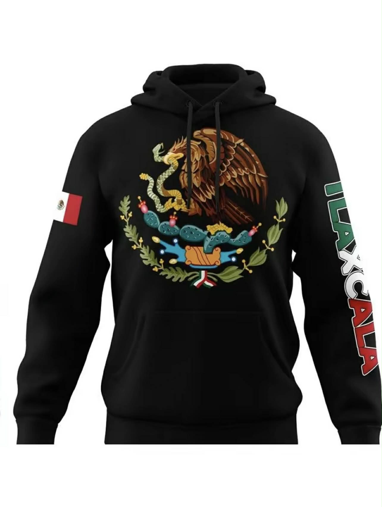 Mexico Hoodie – Emblem of Mexico + City (Guerrero, Oaxaca, etc.)